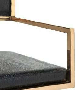 Kare Design Jazz Tuoli Käsinojilla, Ruusukulta -Huonekalu kauppa krzeslo z podlokietnikami jazz 49x81 cm czarno miedziane 7