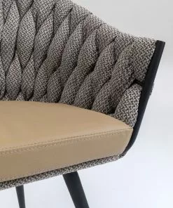 Kare Design Knot Tweed Tuoli Käsinojilla -Huonekalu kauppa krzeslo z podlokietnikami knot 68x79 cm brazowe 12