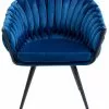 Kare Design Knot Tuoli Käsinojilla, Sininen -Huonekalu kauppa krzeslo z podlokietnikami knot 68x79 cm niebieskie 2