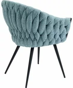 Kare Design Knot Tuoli Käsinojilla, Sinivihreä -Huonekalu kauppa krzeslo z podlokietnikami knot 68x79 cm niebieskozielone 4