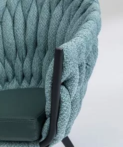 Kare Design Knot Tuoli Käsinojilla, Sinivihreä -Huonekalu kauppa krzeslo z podlokietnikami knot 68x79 cm niebieskozielone 8