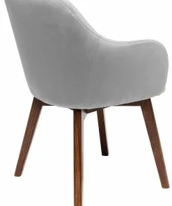 Kare Design Dark Lady Velvet Tuoli Käsinojilla, Harmaa -Huonekalu kauppa krzeslo z podlokietnikami lady velvet stitch 61x83 cm szare 11