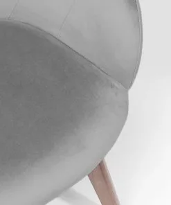 Kare Design Dark Lady Velvet Tuoli Käsinojilla, Harmaa -Huonekalu kauppa krzeslo z podlokietnikami lady velvet stitch 61x83 cm szare 13