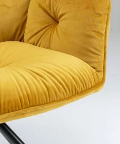 Kare Design Mila Tuoli Käsinojilla, Keltainen -Huonekalu kauppa krzeslo z podlokietnikami mila 60x89 cm zolte 10