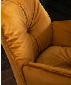 Kare Design Mila Tuoli Käsinojilla, Keltainen -Huonekalu kauppa krzeslo z podlokietnikami mila 60x89 cm zolte 12