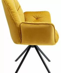 Kare Design Mila Tuoli Käsinojilla, Keltainen -Huonekalu kauppa krzeslo z podlokietnikami mila 60x89 cm zolte 3