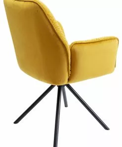 Kare Design Mila Tuoli Käsinojilla, Keltainen -Huonekalu kauppa krzeslo z podlokietnikami mila 60x89 cm zolte 4