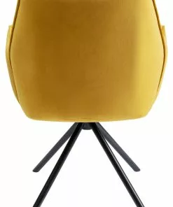 Kare Design Mila Tuoli Käsinojilla, Keltainen -Huonekalu kauppa krzeslo z podlokietnikami mila 60x89 cm zolte 5