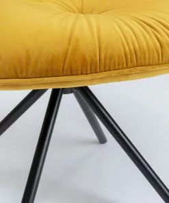 Kare Design Mila Tuoli Käsinojilla, Keltainen -Huonekalu kauppa krzeslo z podlokietnikami mila 60x89 cm zolte 8