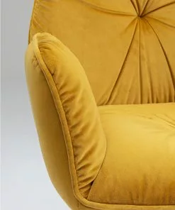 Kare Design Mila Tuoli Käsinojilla, Keltainen -Huonekalu kauppa krzeslo z podlokietnikami mila 60x89 cm zolte 9