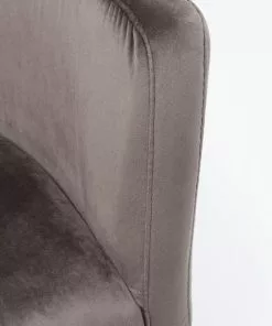Kare Design Black Mode Velvet Tuoli Käsinojilla, Harmaa -Huonekalu kauppa krzeslo z podlokietnikami mode velvet 60x87 cm szare 7