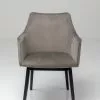 Kare Design Modino Tuoli Käsinojilla - Sametti, Harmaa -Huonekalu kauppa krzeslo z podlokietnikami modino velvet 57x82 cm szare 2