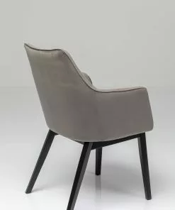 Kare Design Modino Tuoli Käsinojilla - Sametti, Harmaa -Huonekalu kauppa krzeslo z podlokietnikami modino velvet 57x82 cm szare 4