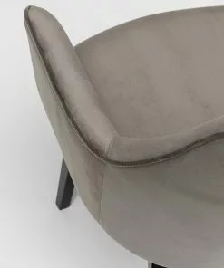 Kare Design Modino Tuoli Käsinojilla - Sametti, Harmaa -Huonekalu kauppa krzeslo z podlokietnikami modino velvet 57x82 cm szare 6