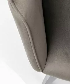 Kare Design Modino Tuoli Käsinojilla - Sametti, Harmaa -Huonekalu kauppa krzeslo z podlokietnikami modino velvet 57x82 cm szare 8