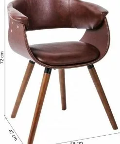 Kare Design Nougat Tuoli Käsinojilla -Huonekalu kauppa krzeslo z podlokietnikami monaco 58x72 cm brazowe 10