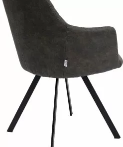 Kare Design Coco Pyörivä Tuoli, Antrasiitti -Huonekalu kauppa krzeslo z podlokietnikami obrotowe tapicerowane 53x84 cm antracytowe 3