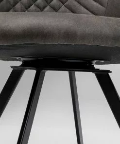 Kare Design Coco Pyörivä Tuoli, Antrasiitti -Huonekalu kauppa krzeslo z podlokietnikami obrotowe tapicerowane 53x84 cm antracytowe 5