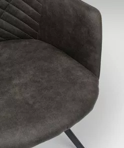 Kare Design Coco Pyörivä Tuoli, Antrasiitti -Huonekalu kauppa krzeslo z podlokietnikami obrotowe tapicerowane 53x84 cm antracytowe 7