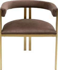 Kare Design Slitz Tuoli Käsinojilla Ruskea/messinki