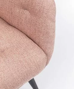 Kare Design Elaine Tuoli Käsinojilla -Huonekalu kauppa krzeslo z podlokietnikami pikowane rozowe nogi czarne 57x80 cm 7