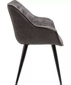 Kare Design Thelma Tuoli Käsinojilla -Huonekalu kauppa krzeslo z podlokietnikami thelma 65x82 cm szare ekoskora 3