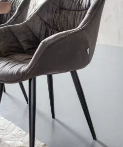 Kare Design Thelma Tuoli Käsinojilla -Huonekalu kauppa krzeslo z podlokietnikami thelma 65x82 cm szare ekoskora 9