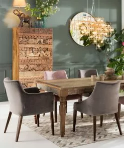 Kare Design Black Mode Velvet Tuoli Käsinojilla, Harmaa