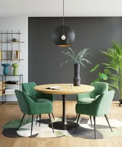 Kare Design Bretagne Tuoli Käsinojilla, Vihreä -Huonekalu kauppa krzeslo z podlokietnikami zielone nogi czarne 61x88 cm 9