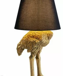 Kare Design Animal Ostrich Strutsi Pöytävalaisin 67cm -Huonekalu kauppa lampa podlogowa ostrich 30x69 cm zlota 7