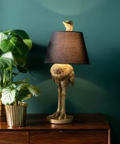 Kare Design Animal Ostrich Strutsi Pöytävalaisin 67cm -Huonekalu kauppa lampa podlogowa ostrich 30x69 cm zlota 8