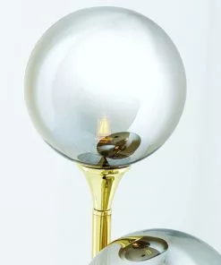 Kare Design Al Capone Tre Pöytävalaisin -Huonekalu kauppa lampa stolowa al capone tre 18x83 cm zlota klosze przydymione 4