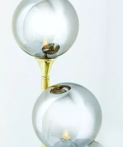 Kare Design Al Capone Tre Pöytävalaisin -Huonekalu kauppa lampa stolowa al capone tre 18x83 cm zlota klosze przydymione 5