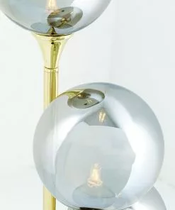 Kare Design Al Capone Tre Pöytävalaisin -Huonekalu kauppa lampa stolowa al capone tre 18x83 cm zlota klosze przydymione 6