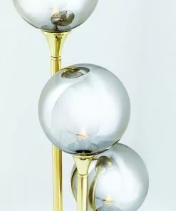 Kare Design Al Capone Tre Pöytävalaisin -Huonekalu kauppa lampa stolowa al capone tre 18x83 cm zlota klosze przydymione 7