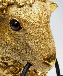 Kare Design Animal Flower Sheep Lammas Pöytävalaisin, Kulta 36cm -Huonekalu kauppa lampa stolowa animal flower sheep 47x36 cm zlota 5