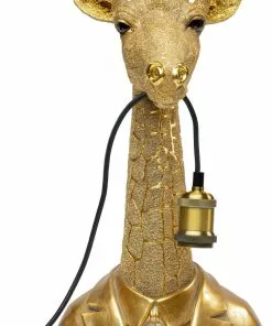 Kare Design Animal Giraffe Kirahvi Pöytävalaisin, Kulta 50cm -Huonekalu kauppa lampa stolowa animal giraffe 24x50 cm zlota 3