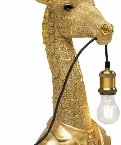 Kare Design Animal Giraffe Kirahvi Pöytävalaisin, Kulta 50cm -Huonekalu kauppa lampa stolowa animal giraffe 24x50 cm zlota 4