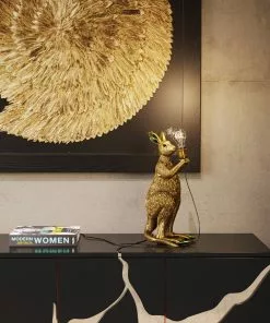 Kare Design Animal Kangaroo Kenguru Pöytävalaisin, Kulta 46cm