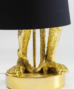 Kare Design Animal Monkey Pöytävalaisin, Kulta, Musta -Huonekalu kauppa lampa stolowa animal monkey 23x56 cm czarna 4