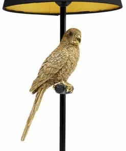 Kare Design Animal Parrot Papukaija Pöytävalaisin, Kulta 56cm -Huonekalu kauppa lampa stolowa animal parrot o23x56 cm czarno zlota 4