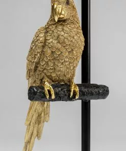 Kare Design Animal Parrot Papukaija Pöytävalaisin, Kulta 56cm -Huonekalu kauppa lampa stolowa animal parrot o23x56 cm czarno zlota 5
