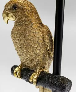 Kare Design Animal Parrot Papukaija Pöytävalaisin, Kulta 56cm -Huonekalu kauppa lampa stolowa animal parrot o23x56 cm czarno zlota 6