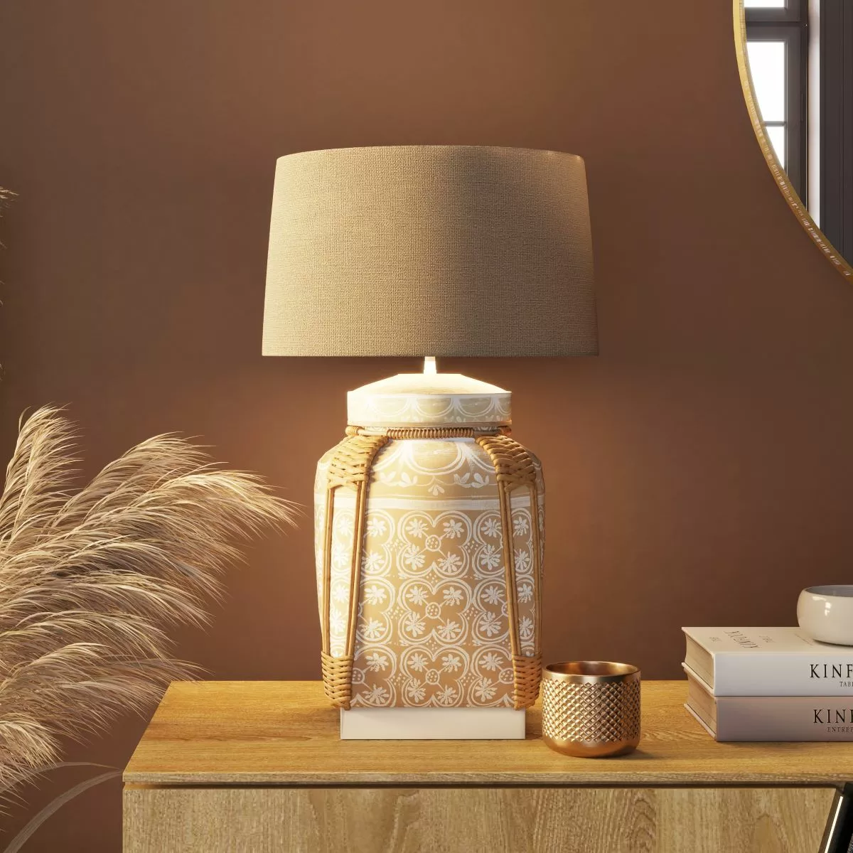 Kare Design Basket Cream Pöytävalaisin 73cm 3 Kare Design Basket Cream Pöytävalaisin 73cm