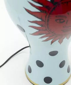 Kare Design Cohesion Pöytävalaisin 74cm -Huonekalu kauppa lampa stolowa cohesion o43x74 cm jasnoniebieska abazur czarny 3