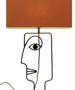 Kare Design Face Wire Pöytävalaisin Oranssi -Huonekalu kauppa lampa stolowa face wire 15x66 cm pomaranczowa 3