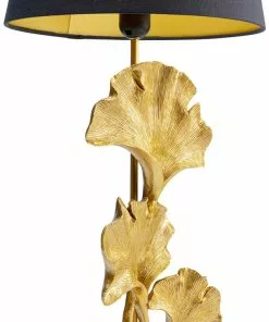 Kare Design Leaf Gold Pöytävalaisin 69cm -Huonekalu kauppa lampa stolowa leaf o31x69 cm zlota klosz czarny 3