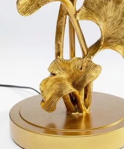 Kare Design Leaf Gold Pöytävalaisin 69cm -Huonekalu kauppa lampa stolowa leaf o31x69 cm zlota klosz czarny 8