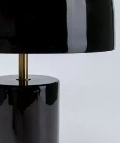 Kare Design Loungy Pöytävalaisin Musta 38cm -Huonekalu kauppa lampa stolowa loungy o25x38 cm czarna 4