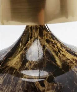 Kare Design Mamo Deluxe Pöytävalaisin, Kulta 37cm -Huonekalu kauppa lampa stolowa mamo deluxe 30x41 cm brazowo czarna klosz zloty 2